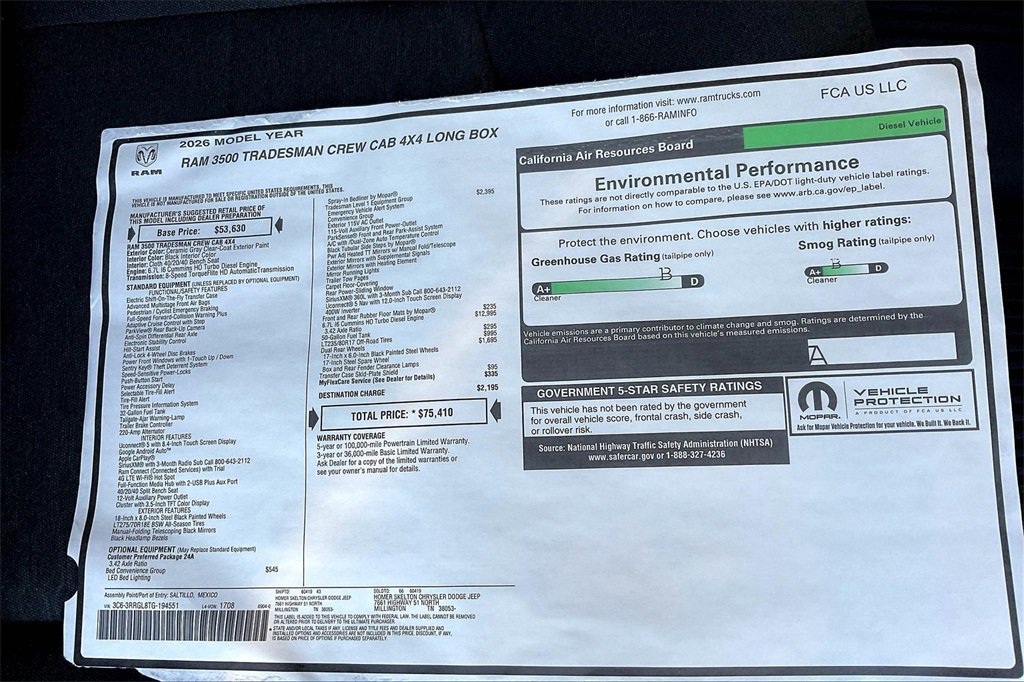 New 2026 RAM 3500 Tradesman image 14