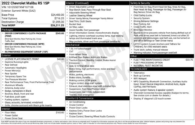 Used 2022 Chevrolet Malibu RS FWD image 6