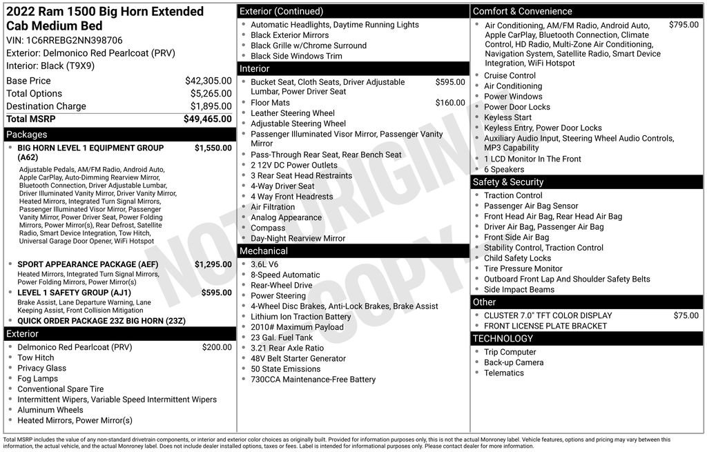 Used 2022 RAM 1500 Big Horn RWD image 5