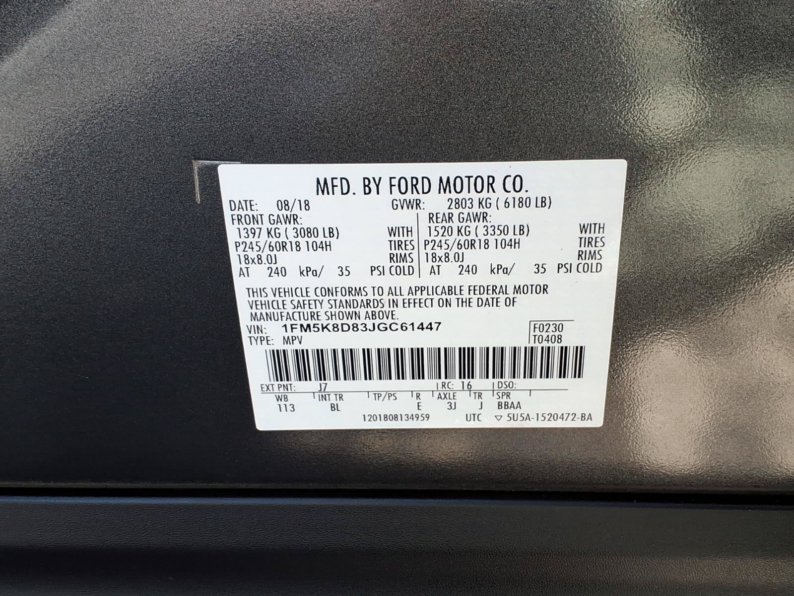 Certified 2018 Ford Explorer XLT w/ Equipment Group 202A AWD/4WD image 31