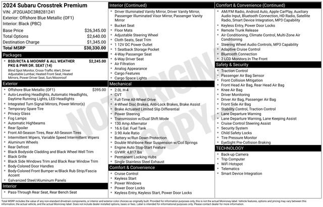 Used 2024 Subaru Crosstrek 2.0i Premium image 24