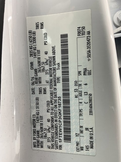 Used 2016 Ford F150 XLT w/ Equipment Group 302A Luxury image 29