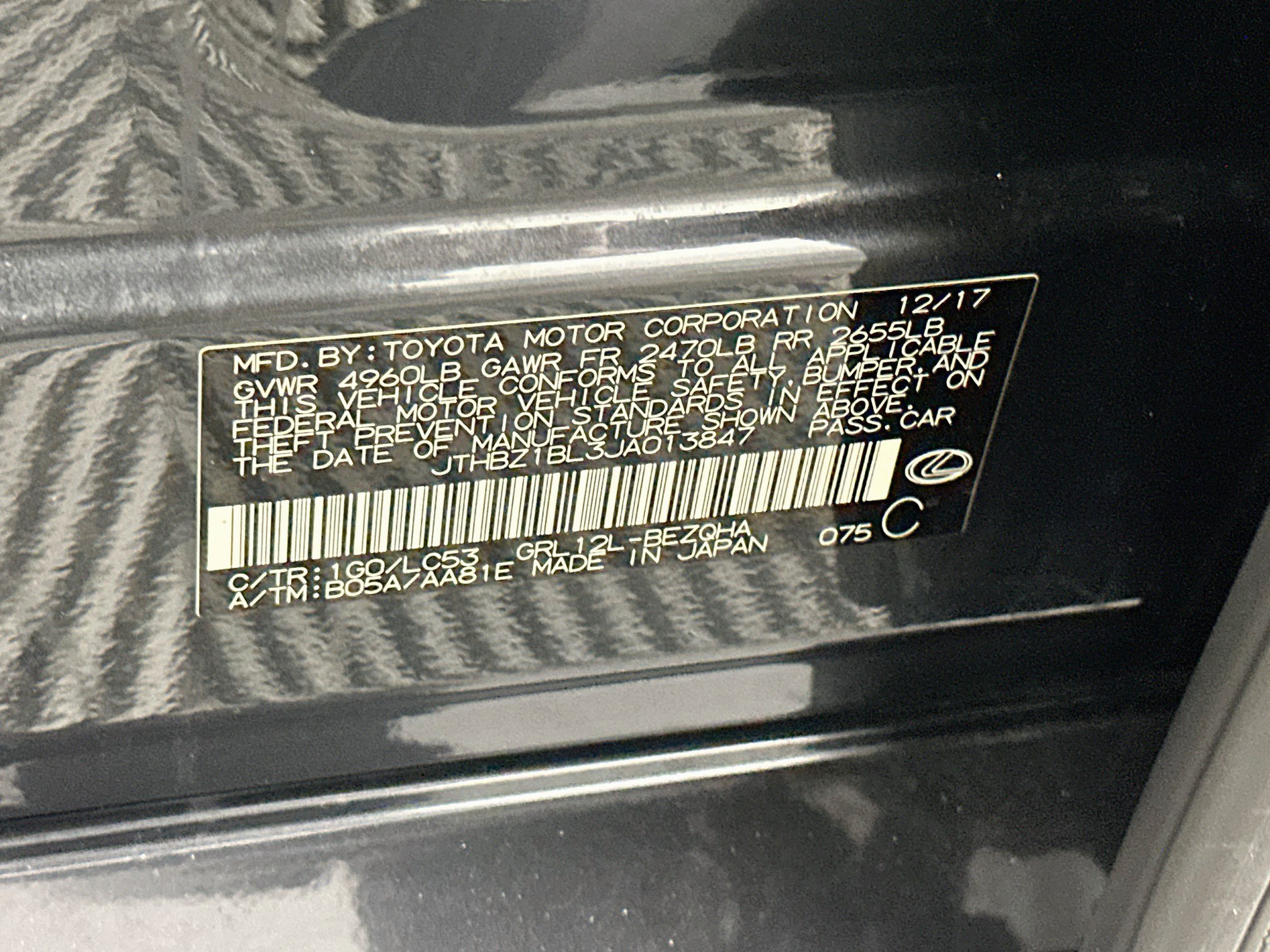 Used 2018 Lexus GS 350 w/ Preferred Accessory Package RWD image 12