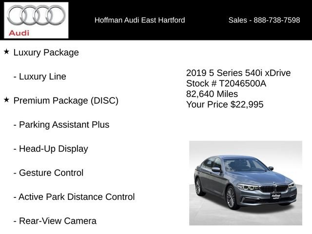 Used 2019 BMW 540i xDrive w/ Premium Package AWD/4WD image 12