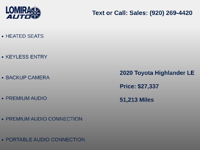 Used 2020 Toyota Highlander LE AWD/4WD image 7