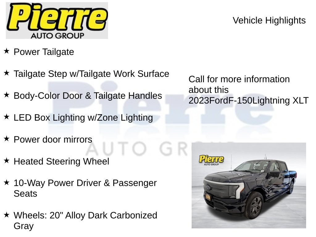 Certified 2023 Ford F150 Lightning XLT w/ Equipment Group 312A High AWD/4WD image 15