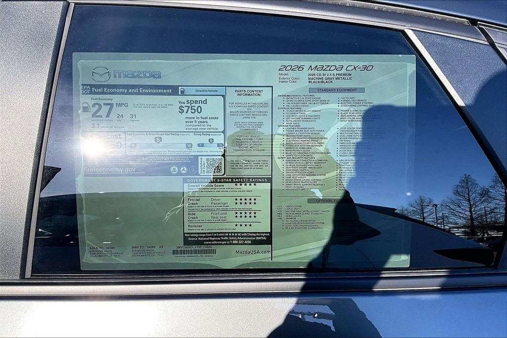 Used 2026 MAZDA CX-30 AWD 2.5 S w/ Premium Package image 12