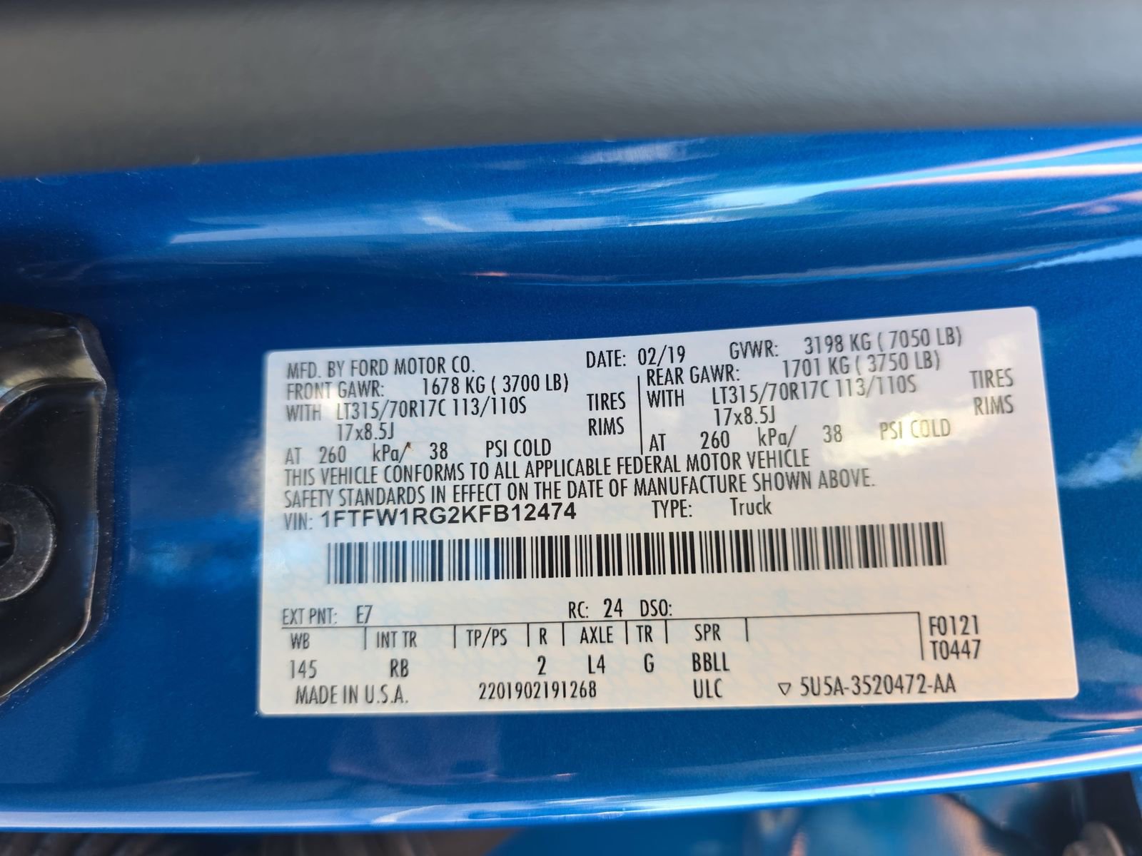 Used 2019 Ford F150 Raptor w/ Equipment Group 801A Mid AWD/4WD image 34