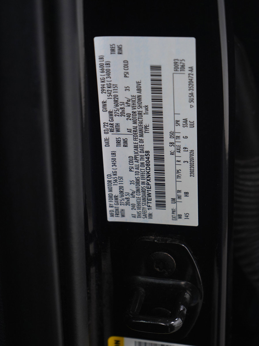 Used 2022 Ford F150 Lariat w/ Equipment Group 502A High image 28