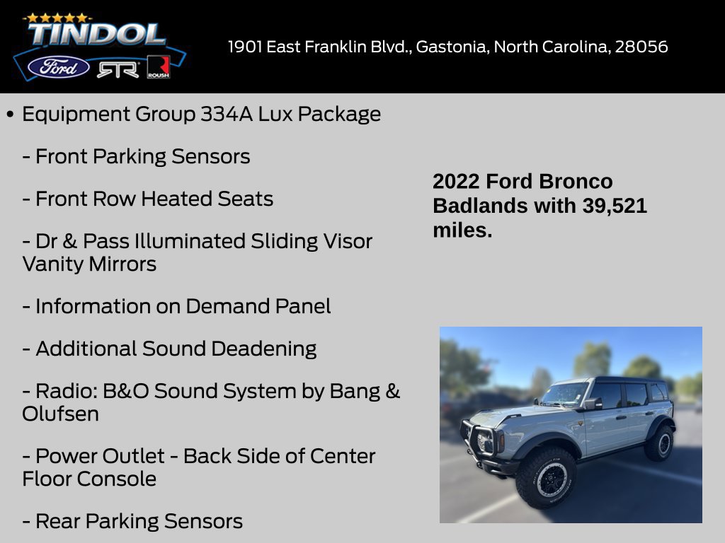 Used 2022 Ford Bronco Badlands AWD/4WD image 19