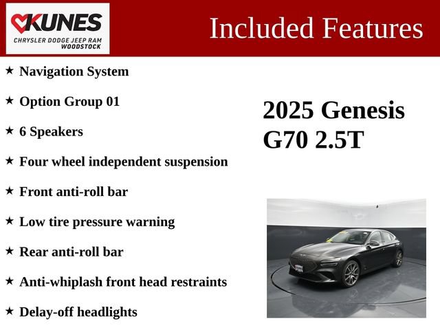 Used 2025 Genesis G70 2.5T AWD/4WD image 3