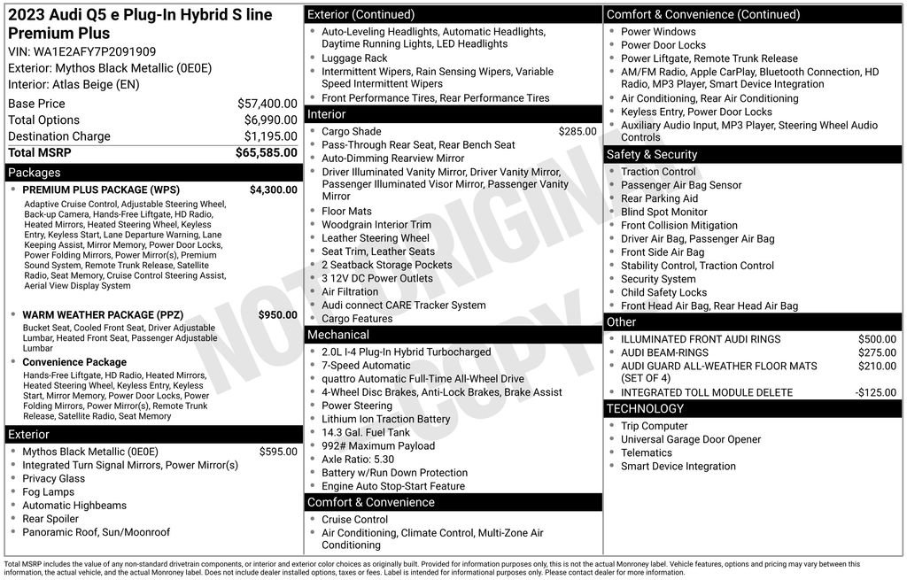 Certified 2023 Audi Q5 e Premium Plus w/ Premium Plus Package image 19