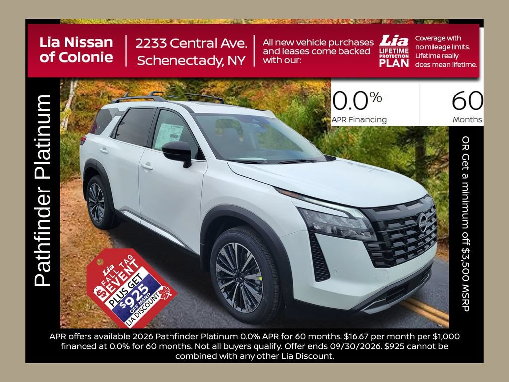 New 2026 Nissan Pathfinder Platinum w/ Cargo Package AWD/4WD 360° Tour
