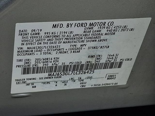 Certified 2020 Ford EcoSport SE w/ SE Convenience Package AWD/4WD image 35