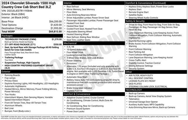 Certified 2024 Chevrolet Silverado 1500 High Country w/ Technology Package AWD/4WD image 17