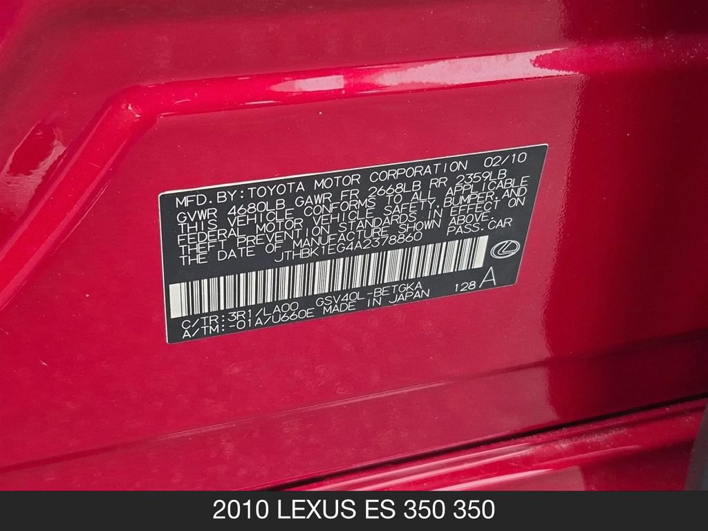 Used 2010 Lexus ES 350 w/ Preferred Accessory Package FWD image 27