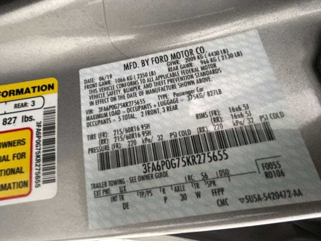 Used 2019 Ford Fusion S FWD image 20