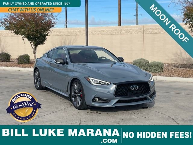 Used 2022 INFINITI Q60 Red Sport 400 w/ Carbon Fiber Package video 1