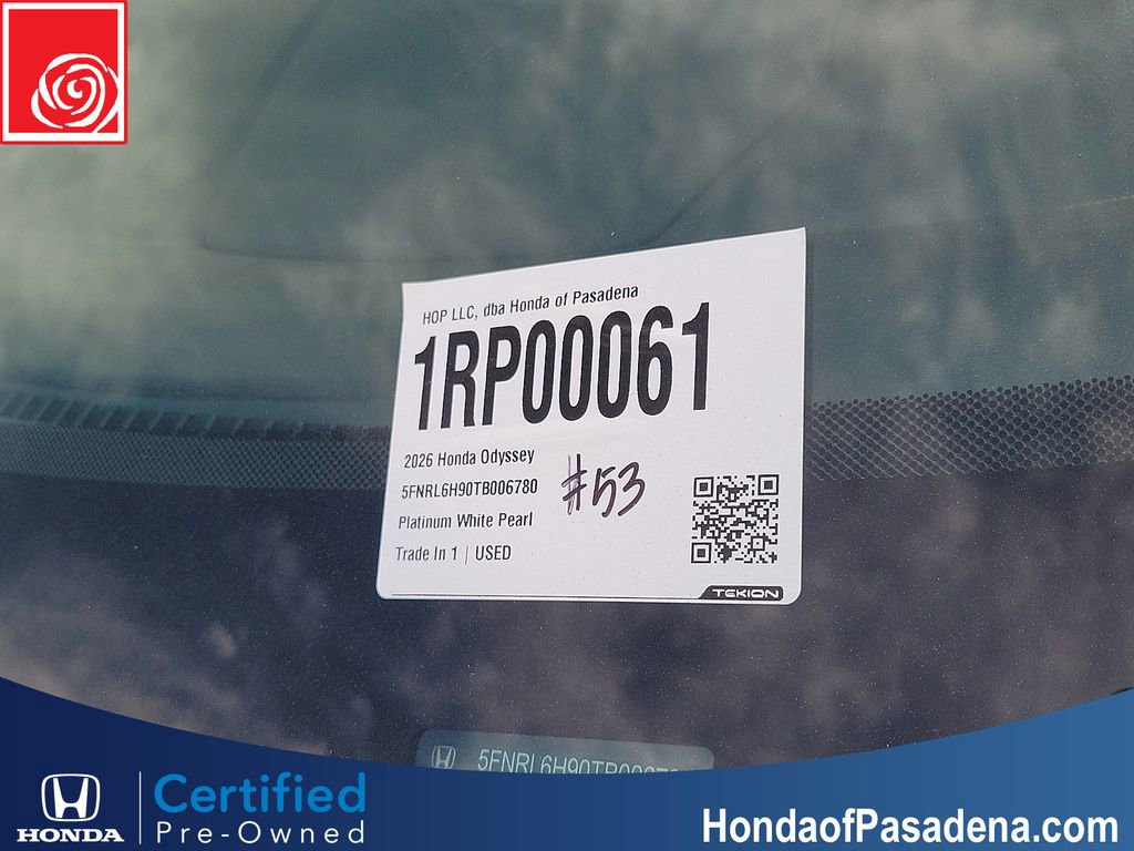 Certified 2026 Honda Odyssey Elite image 38