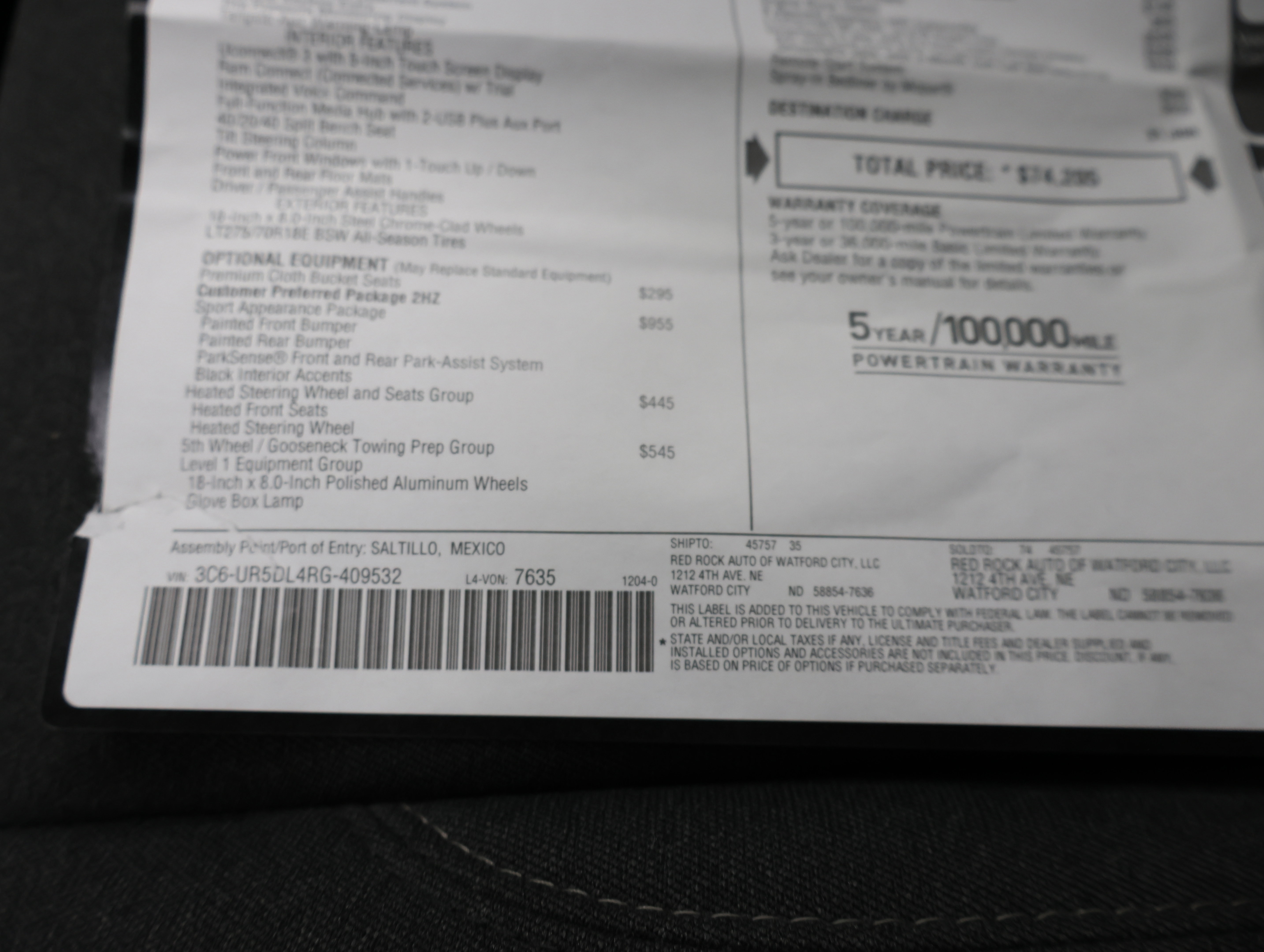 Used 2024 RAM 2500 Big Horn w/ Sport Appearance Package image 73