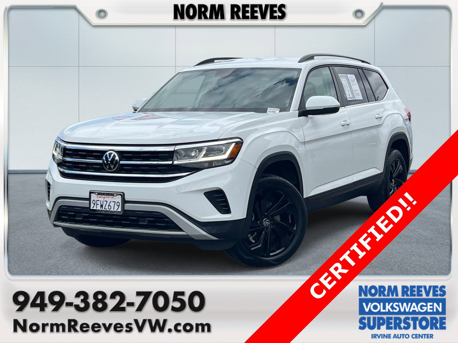 Used 2023 Volkswagen Atlas SE w/ Black Wheel Package AWD/4WD image 1