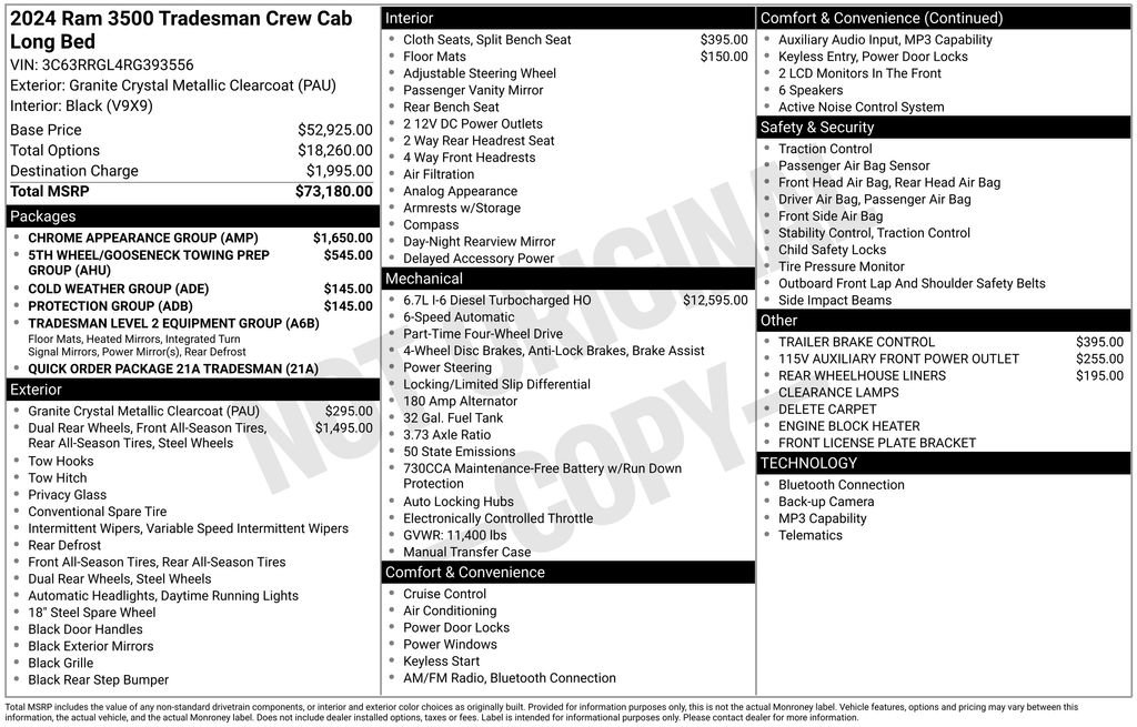 Used 2024 RAM 3500 Tradesman w/ Chrome Appearance Group AWD/4WD image 34