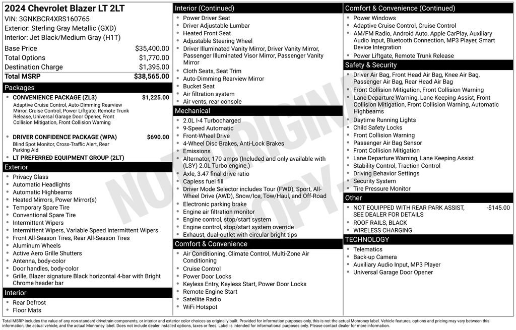 Used 2024 Chevrolet Blazer LT w/ Convenience Package image 5