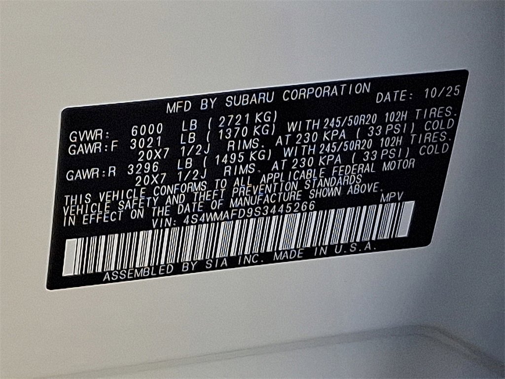 New 2025 Subaru Ascent Onyx Edition image 14