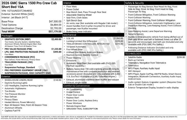 New 2026 GMC Sierra 1500 Pro w/ Graphite Edition AWD/4WD image 25