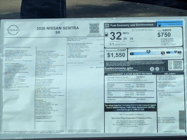 New 2026 Nissan Sentra SR FWD image 17