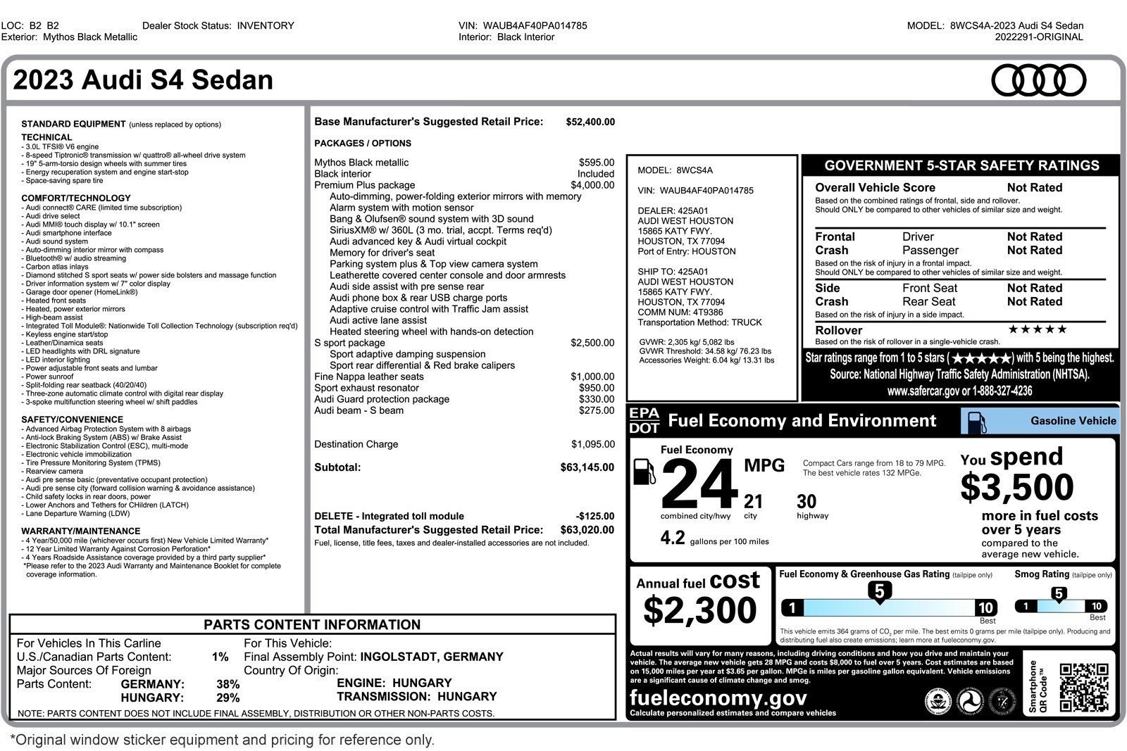 Used 2023 Audi S4 Premium Plus w/ Premium Plus Package image 2