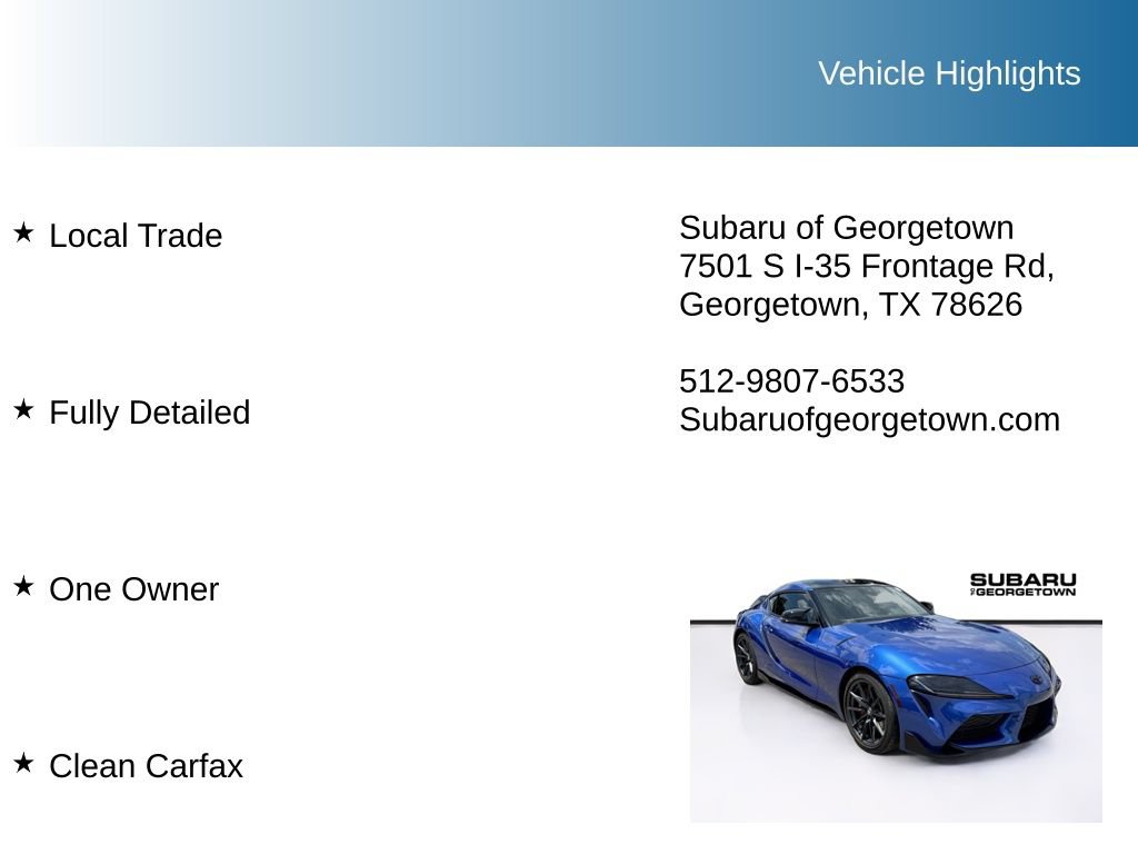 Used 2024 Toyota Supra Premium w/ Driver Assist Package RWD image 9