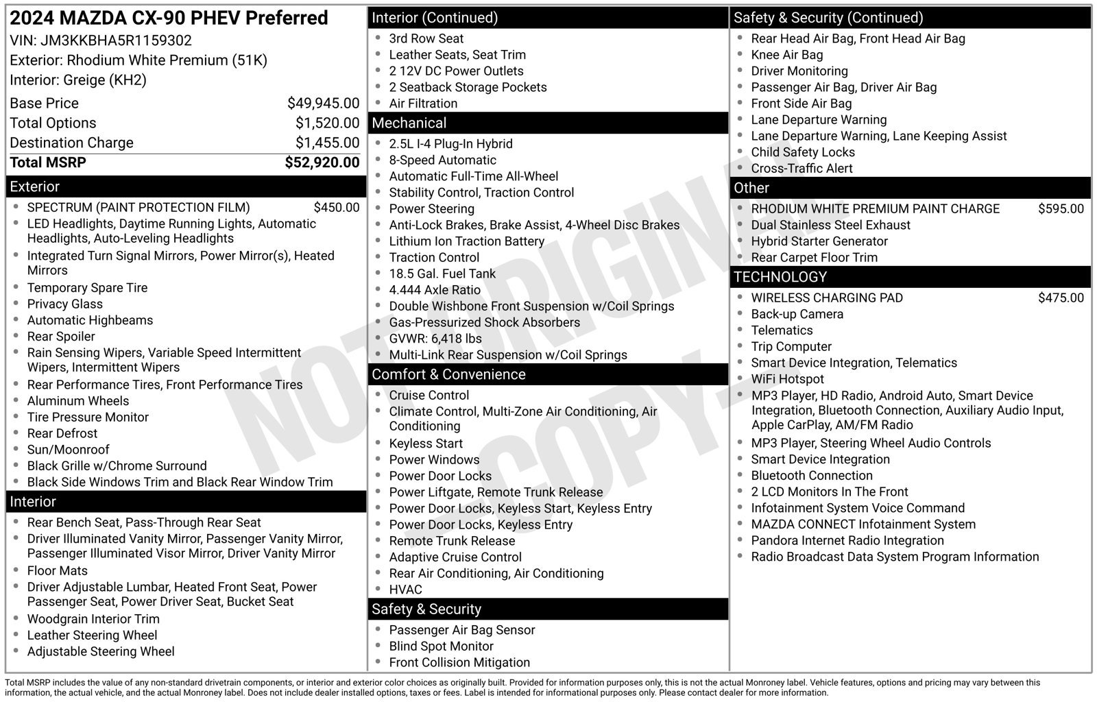 Certified 2024 MAZDA CX-90 Plug-In Hybrid w/ Preferred AWD/4WD image 26