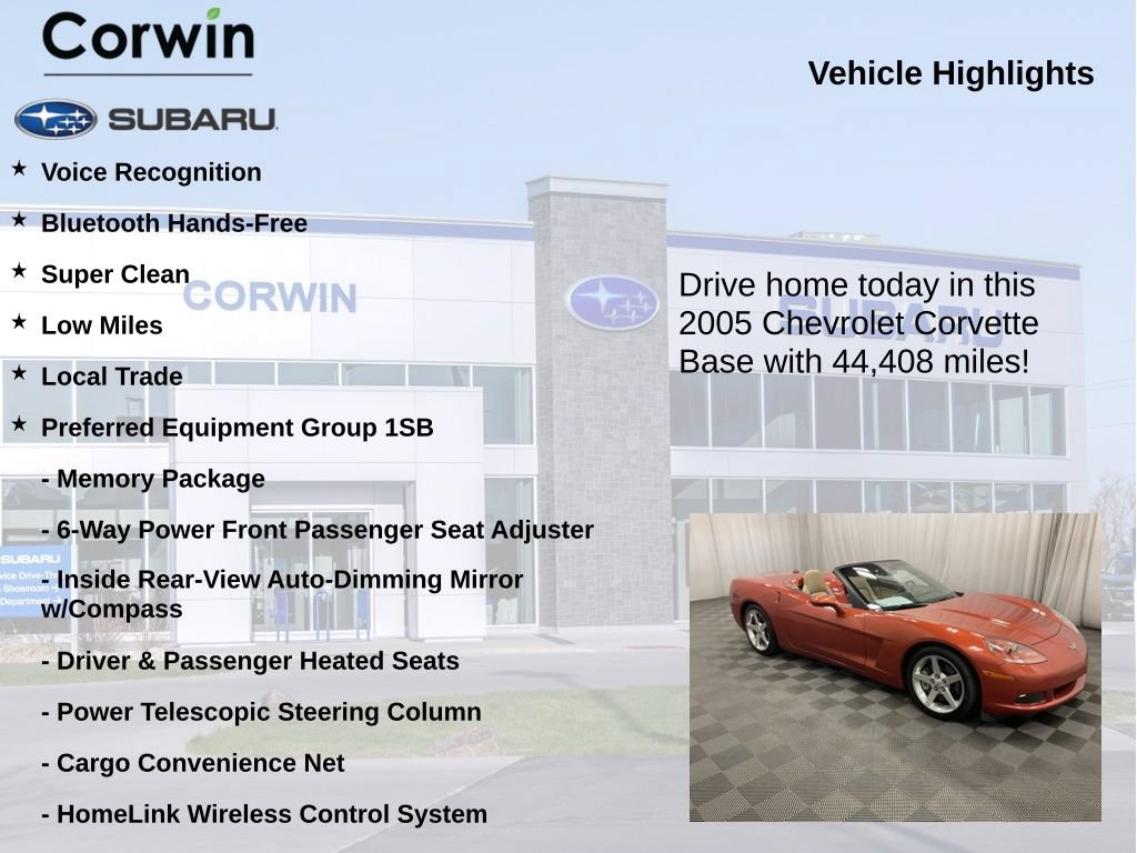 Used 2005 Chevrolet Corvette Convertible w/ Preferred Equipment Group RWD image 6