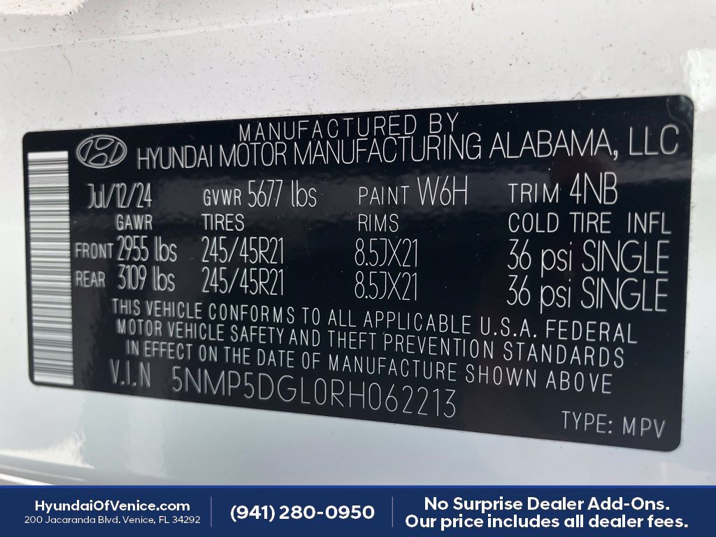 Certified 2024 Hyundai Santa Fe Calligraphy AWD/4WD image 19