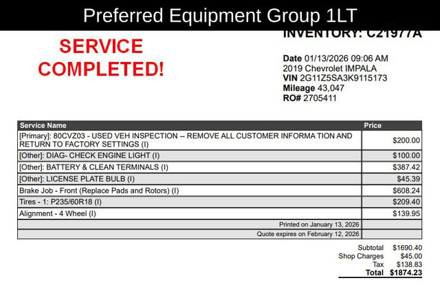 Used 2019 Chevrolet Impala LT image 8