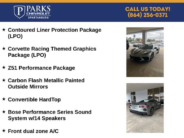 Certified 2023 Chevrolet Corvette Stingray Premium Conv w/ Z51 Performance Package RWD image 6