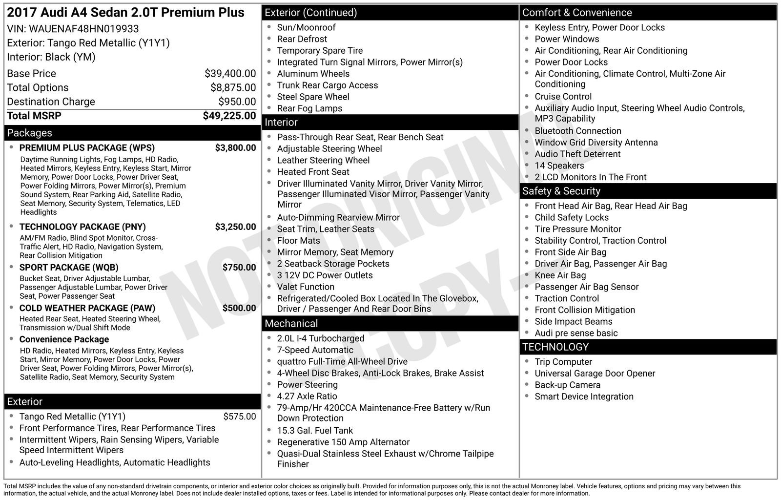Used 2017 Audi A4 2.0T Premium Plus w/ Premium Plus Package image 17