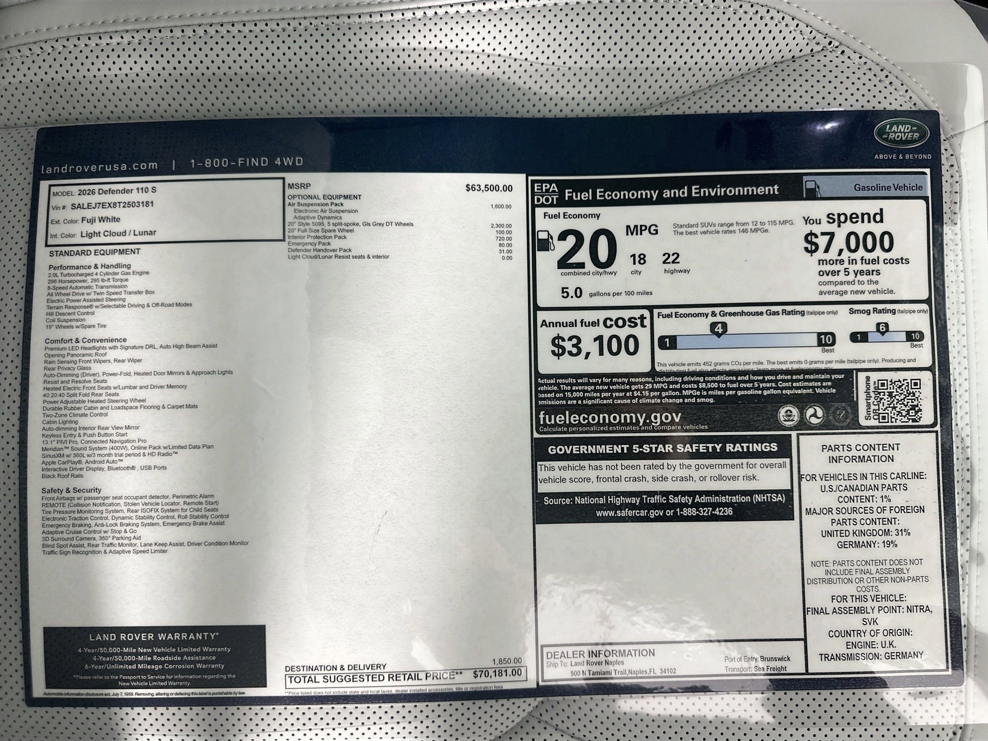 Used 2026 Land Rover Defender 110 S image 28