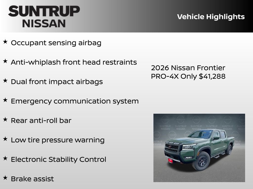 New 2026 Nissan Frontier PRO-4X w/ Pro-4x Convenience Package AWD/4WD image 23