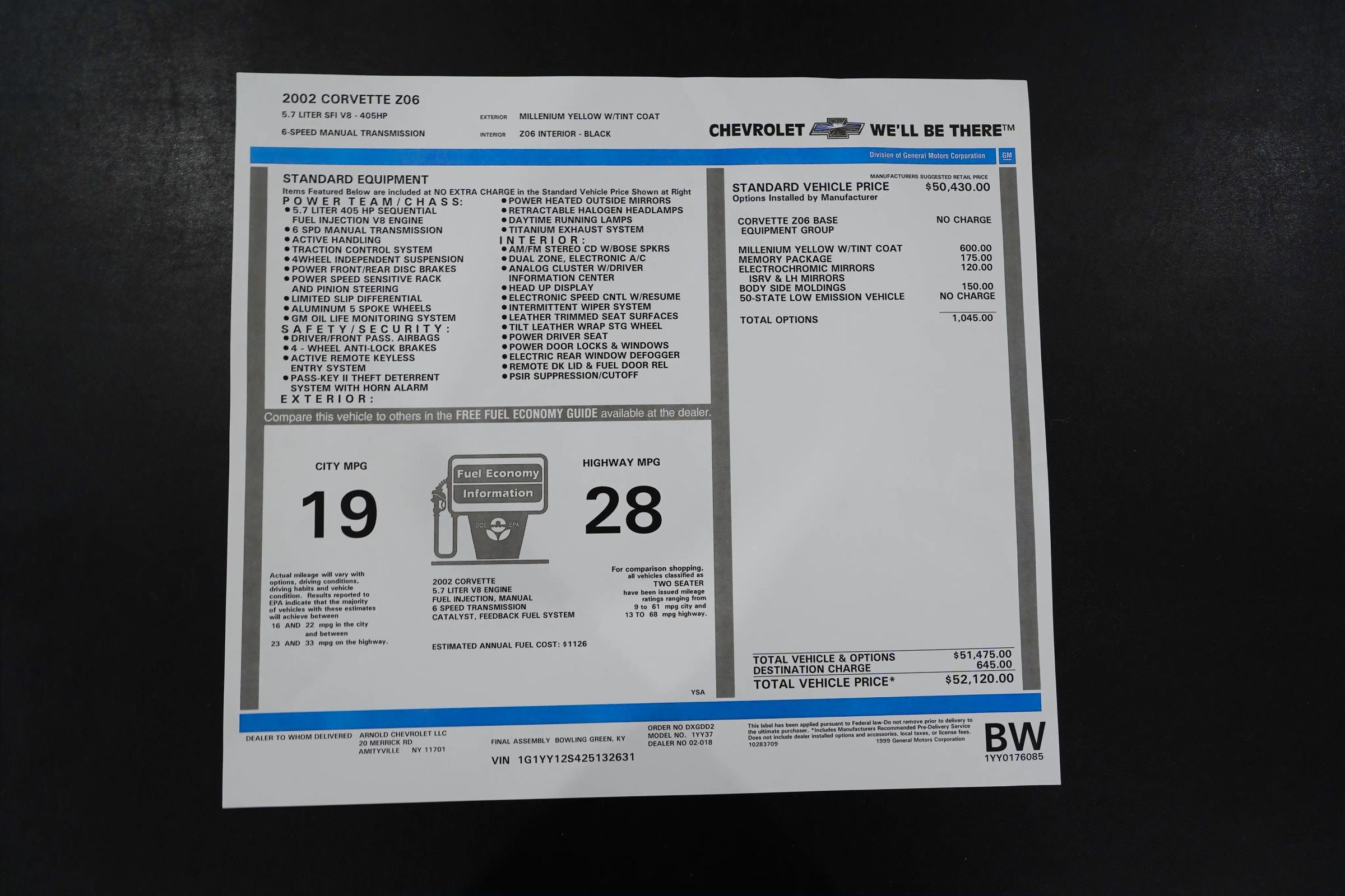 Used 2002 Chevrolet Corvette Z06 w/ Memory Pkg RWD image 54
