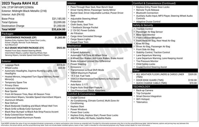 Used 2023 Toyota RAV4 XLE w/ Convenience Package image 24