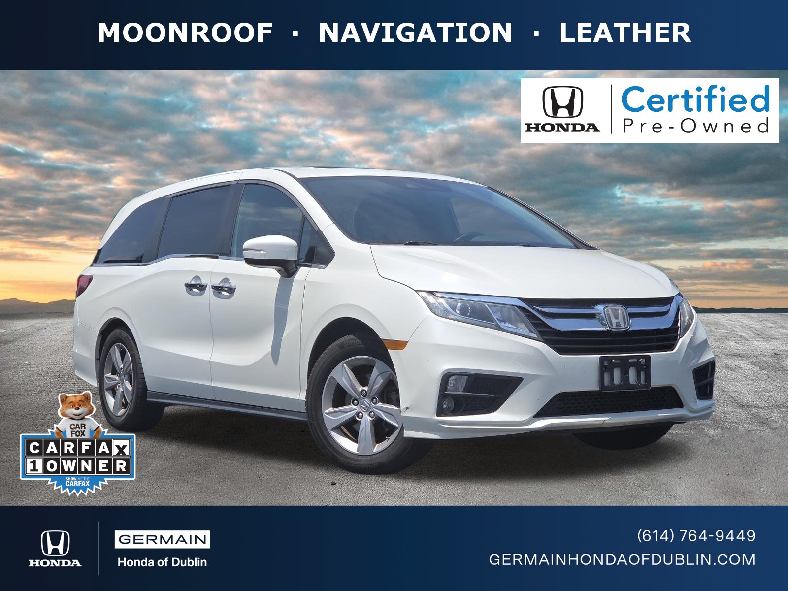 Certified 2019 Honda Odyssey EX-L