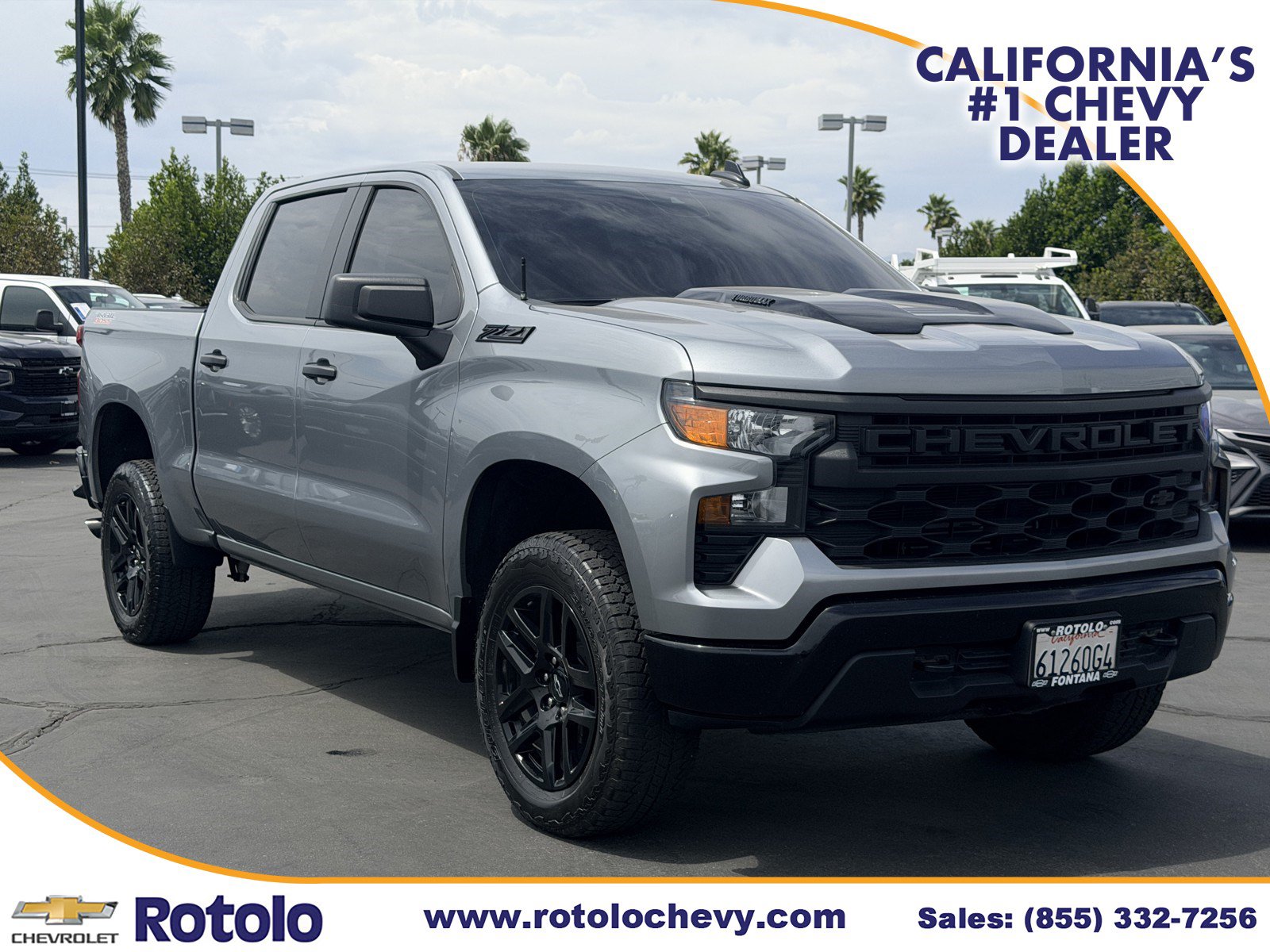 Used 2025 Chevrolet Silverado 1500 Custom Trail Boss w/ Turbomax Blackout Package AWD/4WD image 1