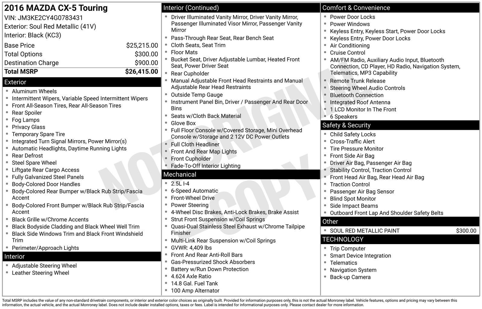 Used 2016 MAZDA CX-5 Touring image 43