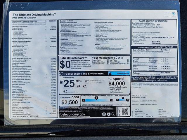 New 2026 BMW X5 xDrive40i w/ M Sport Package image 17