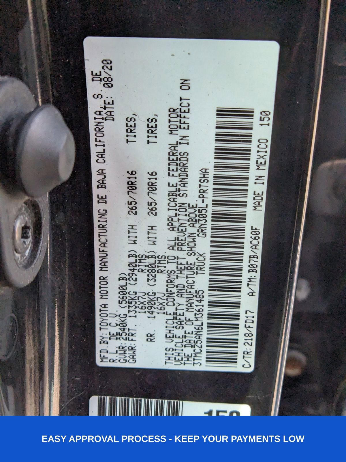 Used 2020 Toyota Tacoma TRD Off-Road w/ Technology Package image 16