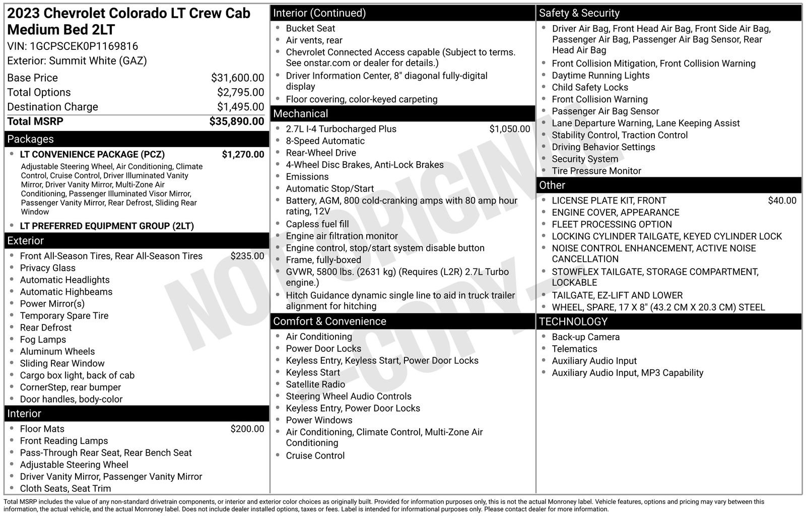 Used 2023 Chevrolet Colorado LT w/ LT Convenience Package RWD image 19