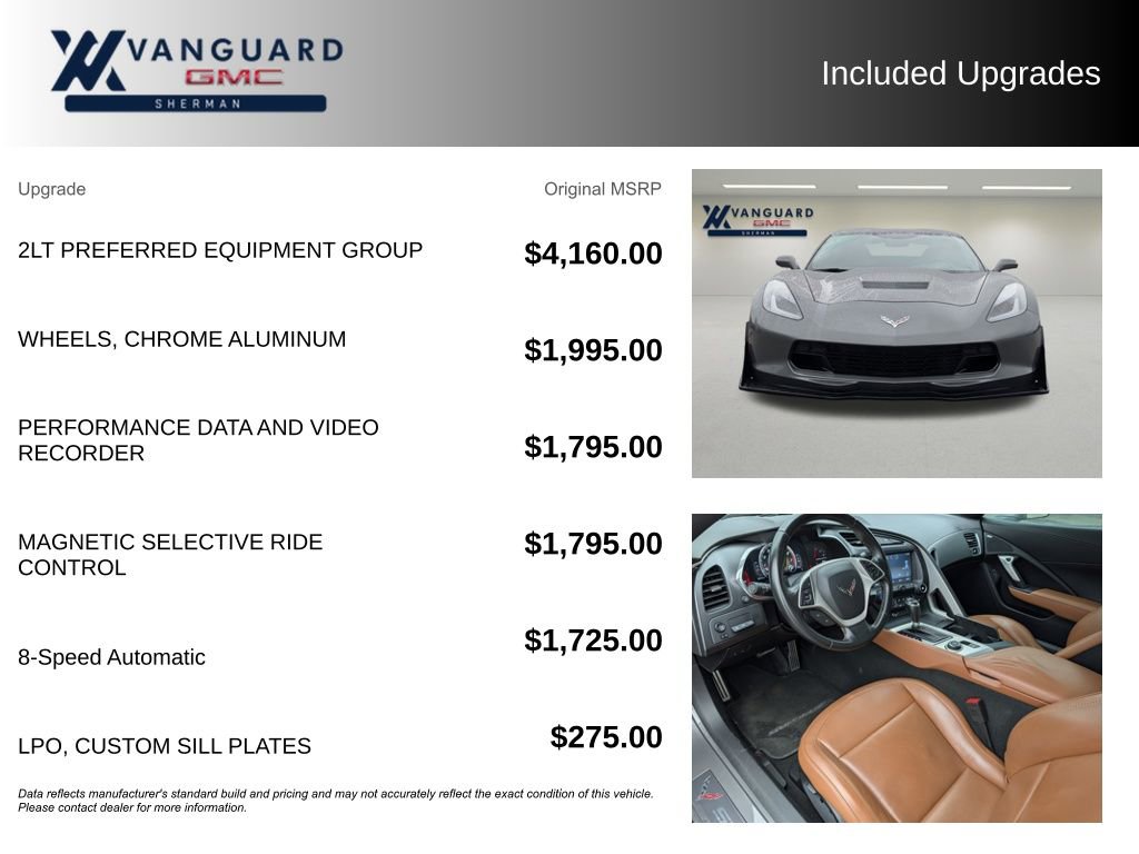 Used 2015 Chevrolet Corvette Stingray Coupe w/ 2LT Preferred Equipment Group RWD image 9