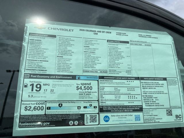 New 2026 Chevrolet Colorado W/T image 33